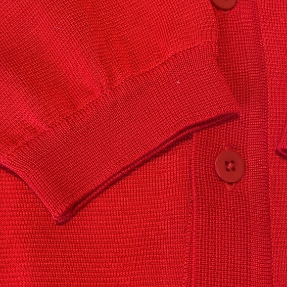 St Croix Made in USA Preppy Collegiate Button Cotton Blend Cardigan Red Sz XL - Picture 4 of 8